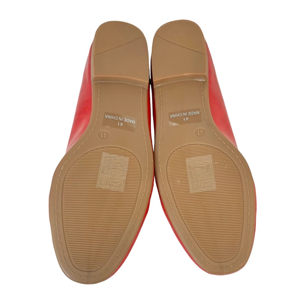 MONROE & MAIN Tonal Red Reptile Print Tassel Loafers Sz Sz 41/10 - Picture 9 of 11